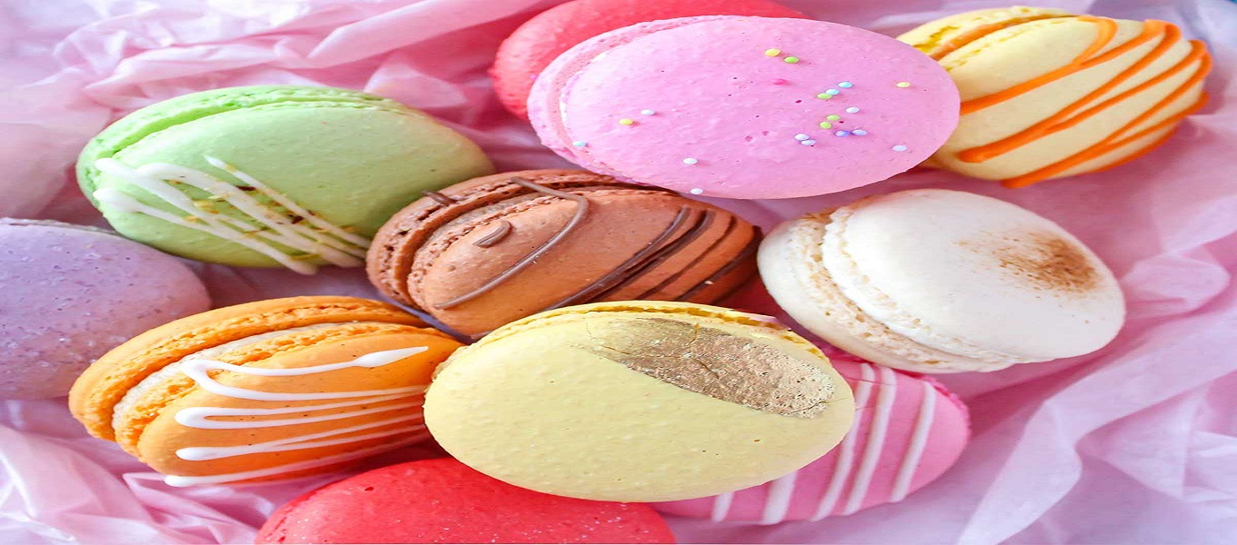 Detalle de macarons de colores